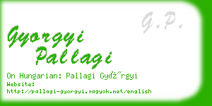 gyorgyi pallagi business card